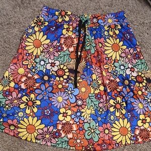 Vibrant Floral A-Line Skirt